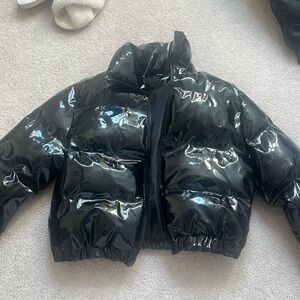 Pretty Little Thing Vinyl Bomber Jacket